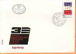 Yugoslavia 1981 Y FDC Congress Emblem  Mi No 1891 Postmark Beograd  16.06.1981. - FDC