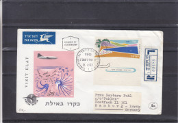 Israël - Lettre Recommandée De 1962 - Oblitération Tel Aviv - Yafo - Tourisme - Plage - Briefe U. Dokumente