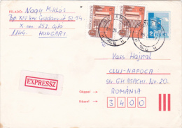 DUNAUJVAROS, SQUARE, STAMPS ON COVER STATIONERY, ENTIER POSTAL, 1985, HUNGARY - Lettres & Documents