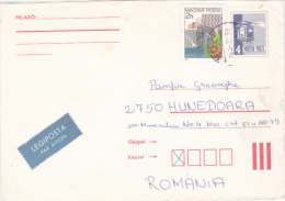 HAJDUSZOBOSZLO- SPA RESORT, HOTEL, STATUE, FLOWER, STAMPS ON COVER, 1986, HUNGARY - Briefe U. Dokumente