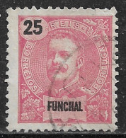 Funchal – 1898 King Carlos 25 Réis Used Stamp - Funchal