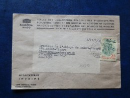 40/298    LETTRE  HONGRIE POUR LA BELG. - Covers & Documents