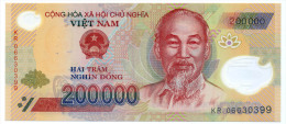 Vietnam Viet Nam UNC 200,000 Plymer Banknote - Vietnam