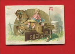 SUCHARD BELLE CHROMO OR EQUITATION SAUT OBSTACLE CHEVAL - Suchard