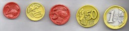 RARE Série 5 Fève Brillante PERSO BONNES PATES  - PIECES DE MONNAIE 1 Euro, 50 Cent, 10,  5 & 2 Cent - Sonstige & Ohne Zuordnung