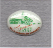 Pin´s  SNCF,  Comité  D' Etablissement  De  La  Région  De  LIMOGES  En  Porcelaine  De  Limoges - TGV