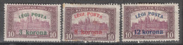 HUNGARYA  1920 AIR SET  MH - Unused Stamps
