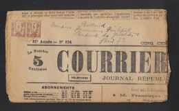 Courier De L'Ain 1901 - Zeitungsmarken (Streifbänder)