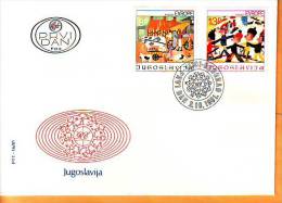 Yugoslavia 1981 Y FDC Children Joy Of Europe Mi No 1901-02 Postmark Beograd  02.10.1981. - FDC