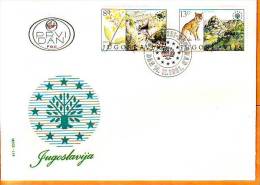 Yugoslavia 1981 Y FDC Nature Protection  Mi No 1908-09 Postmark Beograd  14.11.1981. - FDC