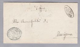 Heimat TI BIGNASCO 1862-12-17  Strahlenstempel Auf B.O.M. - ...-1845 Prephilately