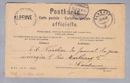 Heimat  FR ALBEUVE 1892-06-12 Postkarte Nach Lausanne Absender Langstempel Der Poststelle - Cartas & Documentos