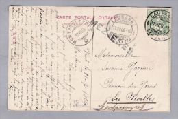 Heimat VD MEZIERES 1906-07-11 Langstempel Auf AK Nach Les Moilles France - Storia Postale