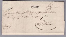 Heimat BE SPIEZ 1853-11-18 Schreibschrift-Stempel Nach Thun - ...-1845 Voorlopers