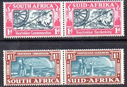 South Africa GVI 1938 Voortrekker Commemoration Joined Pairs Set Of 2, MNH - Nuevos