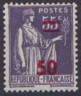 France Type Paix - N°  478 * Surchargé 50c Sur 55c Violet - 1932-39 Paix