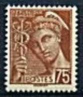 France Mercure N°  416 A ** Le 75 Centimes Brun Rouge - 1938-42 Mercure