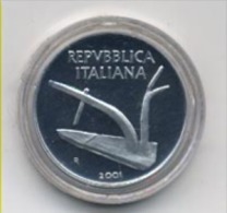 ITALIA MONETA DA 10 LIRE SPIGHE 2001 PROOF DA DIVISIONALE - 10 Liras