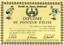 R. ALLOUIN - La Pétanque - Humour -Diplome De Pointeur D' Elite   (64487) - Autres Illustrateurs
