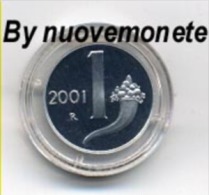 ITALIA MONETA DA 1 LIRA CORNUCOPIA 2001 PROOF DA DIVISIONALE - L´ULTIMA LIRA - 1 Lira
