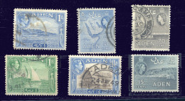 0401 - Aden - Lot - 6 Timbres Oblitérés - Aden (1854-1963)