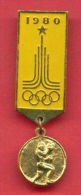 F22 / SPORT - Boxing - Boxen - Boxe - Pugilato - Boxeo - 1980 Summer XXII Olympics Games Moscow RUSSIA Badge Pin - Boxeo