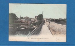 CPA Couleur - Pespective Du Pont De CHATOU - 1908 - Chatou