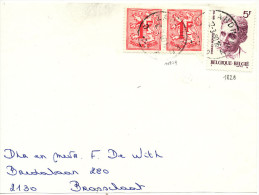 1980 Groot Fragment Van Zandhoven PZ1027B(paar)+1828 Naar Brasschaat Zie Scan(s) - 1951-1975 Heraldischer Löwe (Lion Héraldique)