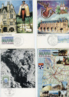 REGIONS Yvert N° 1863, 64, 65, 65A,et 66) 8 Cartes Maximum - Collections, Lots & Séries
