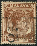 Pays : 441 (Singapour : Colonie Britannique)  Yvert Et Tellier N° :  4 (B) (o) ; SG SG 19 - Singapore (...-1959)