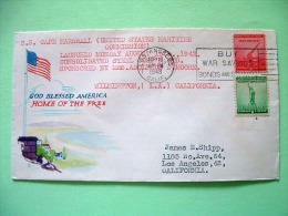 USA 1943 Patriotic Cover Los Angeles To Los Angeles - Flag - God Bless America - Statue Of Liberty - Cannon - Buy War... - Cartas & Documentos