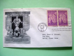 USA 1940 FDC Cover - Pan-American Union - Painting The Three Graces Of Botticelli - Briefe U. Dokumente