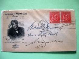 USA 1940 FDC Cover - Famous Americans - James Abbot McNeil Whistler - Painter Writer - Cartas & Documentos