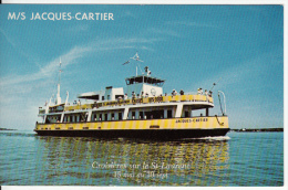 M/S Jacques-Cartier - Trois-Rivières - Boat Cruiser - Croisière Sur Saint-Laurent - VG Condition - 2 Scans - Trois-Rivières