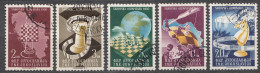 Yugoslavia Republic 1950 Chess Mi#616-620 Used - Used Stamps