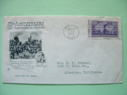 USA 1944 FDC Cover - Transcontinental Railroad Train - Covers & Documents
