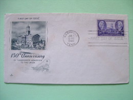 USA 1946 FDC Cover - Andrew Jackson, John Sevier & Tennessee Capitol - Horse Wagon - Covers & Documents