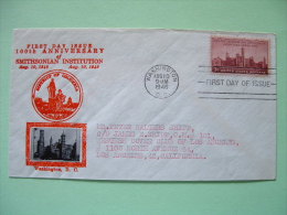 USA 1946 FDC Cover - 100 Aniv. Of Smithsonian Institute - Covers & Documents