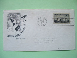 USA 1947 FDC Cover - Air Mail - Plane Earth Globe - Storia Postale