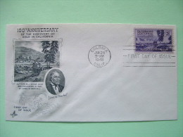 USA 1948 FDC Cover - 100 Aniv. Of Gold Discovery In California - Gold Mining - James Marshall - Briefe U. Dokumente