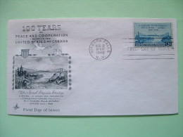 USA 1948 FDC Cover - A Century Of Friendship Between Canada And USA - Whirpool Rapids Bridge - Dove - Storia Postale