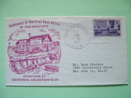 USA 1949 Cover San Francisco To San Jose - Centennial Of First Post Office In S.F. - Centennial Of Gold Discovery - G... - Storia Postale