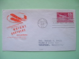 USA 1949 FDC Cover - Wright Brothers - Plane - Storia Postale