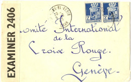 LACCH2 - ALGERIE LETTRE DE 1943 A DESTINATION DE LA CROIX ROUGE INTERNATIONALE A GENEVE - CENSURE - Lettres & Documents