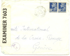 LACCH2 - ALGERIE LETTRE DE 1943 A DESTINATION DE LA CROIX ROUGE INTERNATIONALE A GENEVE - CENSURE - Storia Postale