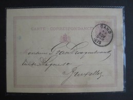 Carte Correspondance : 5 C Violet 1875 - Cartes-lettres