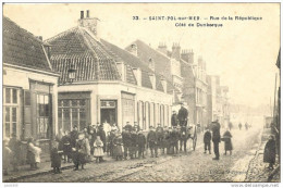 SAINT POL SUR MER ..-- Rue De La République . Vers FAMILLEUREUX ( J. GUILLAIN , BOURGMESTRE ) . Voir Texte Et Cachets Ve - Seneffe