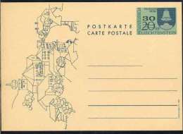 LIECHTENSTEIN - TRIESENBERG /  1973 ENTIER POSTAL ILLUSTRE SURCHARGE / 3 IMAGES (ref 4780) - Enteros Postales