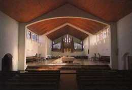 29 LANDEVENNEC  Abbaye Interieur De La Nouvelle Eglise Abbatiale Vitraux Maurice Rocher - Landévennec