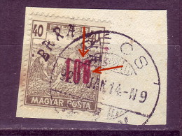 HARVESTERS-100 ON 40 FIL-OVERPRINT-BARANYA-ERROR-YUGOSLAVIA-HUNGARY-1919 - Baranya